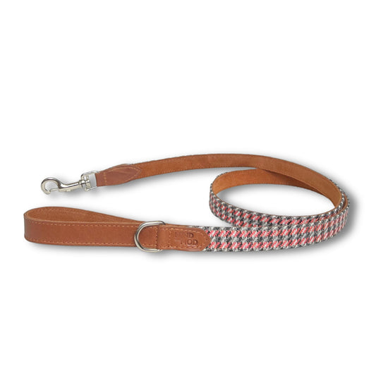 Hound’s Tooth Red Mod Leash