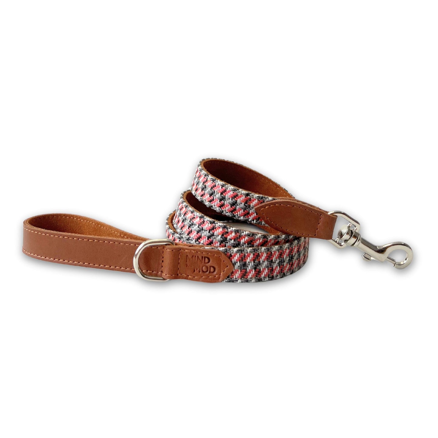 Hound’s Tooth Red Mod Leash