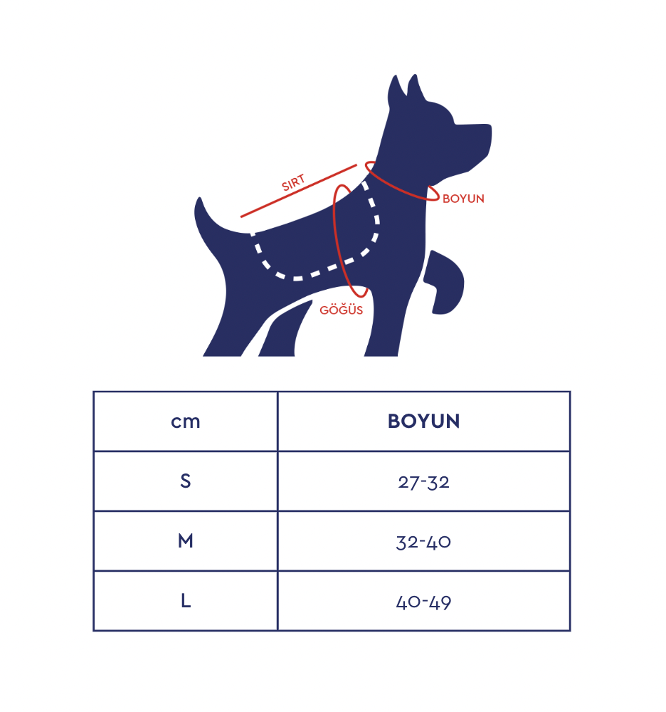 Hound’s Tooth Grey Collar Sizes